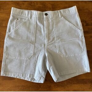 Marine Layer Mens 6" Corduroy Utility Shorts Light Grey Size 34 Patch Pockets